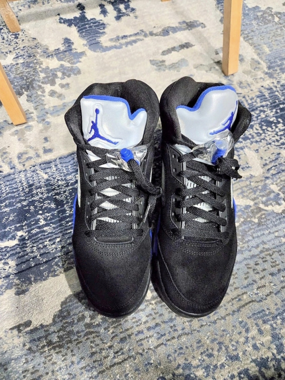 Jordan Air Jordan 5 Retro 'Racer Blue' Sneakers Black & Blue UK 8